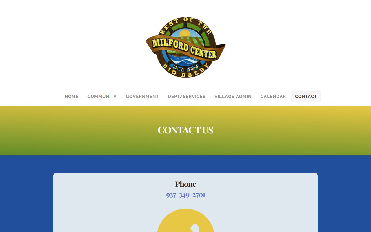 Milford Center court records village municipal building