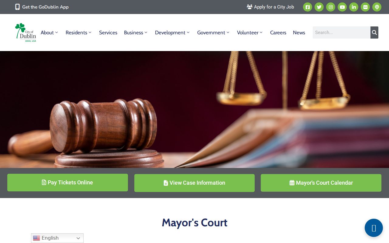 Plain City court records comparison showing Dublin's separate Mayor's Court channel